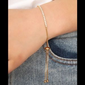 Dainty Rhinestone Adjustable Bracelet